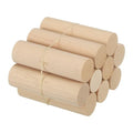 PATIKIL 1-1/5 x 4 Inch Dowel Rods Wood Sticks Unfinished Round Dowels 10pcs - size: 1-1/5"x4"