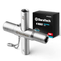 DURATECH 4 Way Sillcock Key, 1-Pack, for Valve, Faucet, and Spigots - size: 1-Pack, style: 4 Way Key