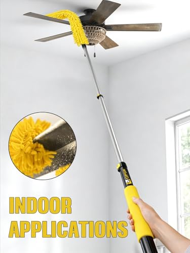 3.5-8FT Telescopic Extension Pole, Heavy-Duty Multi-Purpose Extendable Pole - size: 8 Feet