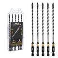 toolant 3/16" Serrated Eccentric Masonry Drill Bits, 5-Piece Set - size: 3/16"(5pcs)