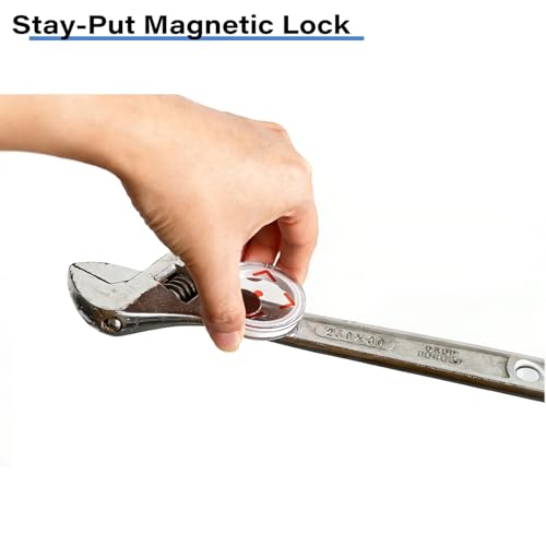 Magnetic Stud Finder, Powerful Magnet Wall Scanner to Locate Screws for Drywall and Wood | Easy to Use | No Batteries Required - Visual Effect with Clear Case- 1 Pack