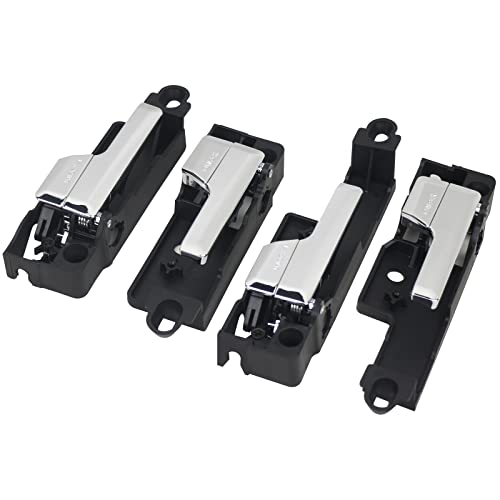 TQPONLY Front/Rear Interior Door Handle Left & Right Side (4 Pcs) Compatible with 2006-2012 Ford Fusion,2007-2012 Lincoin MKZ,2006 Lincoin Zephyr,2006-2012 Mercury Milan - color: Front/Rear LH&RH
