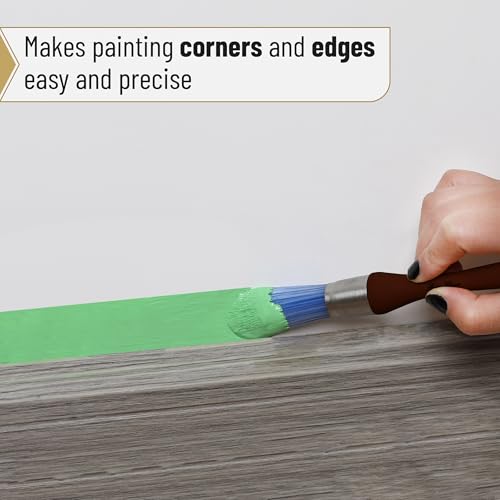 Bates- Trim Brush, 0.75 Inch, Edge Painting Tool, Trim Paint Brushes, Trimmer Edger, Trim Brush - color: Soft Mauve, size: 0.75 inch, 1 Pack