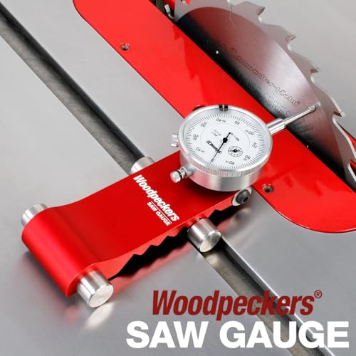 Woodpeckers Table Saw Gauge and Alignment Tool, Auto-Adjusts to Miter Slot, Includes Dial Indicator & Fitted Storage Case - SG-WP
