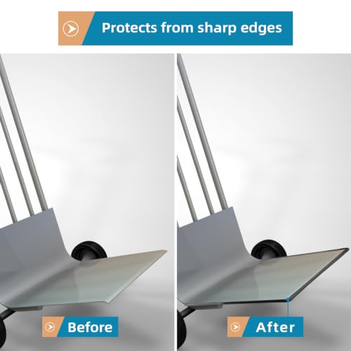 1/16" Rubber Edge Trim Guard 20ft/6m, Self Adhesive Door Edge Protector, U Shape Edge Seal Strip Fits Edges up to 5/64“ Thick (Black) - size: 236" L x 0.2" W