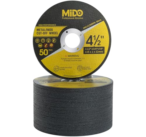 50 PCS Cut Off Wheels Angle Grinder Cutting Disc 4-1/2" x .045" x 7/8" Ultra Thin Cut Off Wheel for Metal - style: 50PCS 4.5Inch Cut Off Wheels