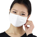 100% Mulberry Silk Lightweight Breathable Face Mouth Mask Cover Sunscreen Wind Against Dust Washed Reusable - color: White