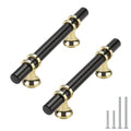 Haliwu 10 Pack 3 Inch Black and Gold Cabinet Handles | 76mm Hole Center, Solid Aluminum and Zinc Alloy, Kitchen Pulls Hardware for Bathroom Drawer Dresser - color: Black&Gold, size: 3-inch (76mm) hole spacing