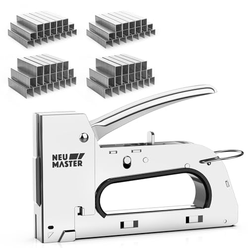 NEU MASTER All Steel Staple Gun, Wood Stapler Gun with 4000 Staples - style: All Steel Staple Gun