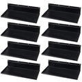 8 Pack 17×8 Inch Metal Slatwall Shelves, Black - style: 8 Pack Black