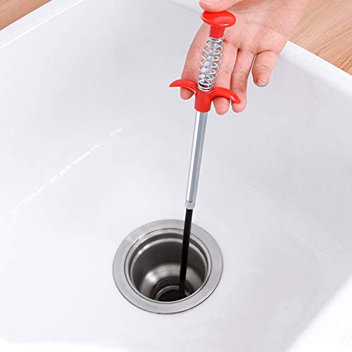 Plumbing Grabber, Flexible Grabber Claw Reacher Tool With 4 Claws Extendable Drain Clog Remove Tool Bendable Hose Pickup Reaching Assist Tool for Litter Pick Home Sink Drains Toilet(Size:0.57m)