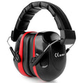 Noise Reduction Ear Protection Ear Muffs, Shooting Ear Protection, SNR 28dB Noise Cancelling Headphones for Adults Kids Autism, Hearing Protection for Shooting,Gun Range,Mowing - color: Black With Red