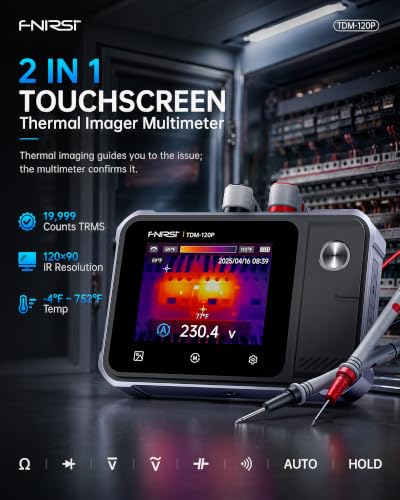 FNIRSI TDM-120P 2-in-1 Thermal Imaging Multimeter, 120x90 IR, -4°F–752°F - color: Thermal Imager + Multimeter