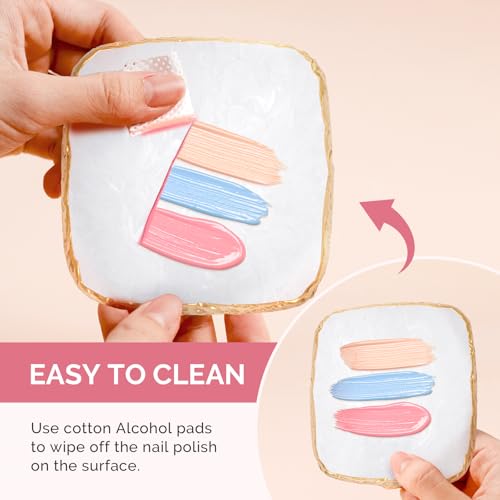 MelodySusie 1Pc Square Resin Nail Art Palette Color Mixing Board White - color: White Square Without Spatula