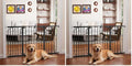 Cumbor 30.4-56.8" Extra Wide Baby Gate, Auto Close Dual Lock Dog Gate Black (Pack of 2) - color: Black, size: 30.4"-56.8" W x 30.5" H (Pack of 2)