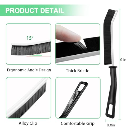 12PCS Crevice Cleaning Brush,Hard Bristle Grout Scrub Brushes for Gaps