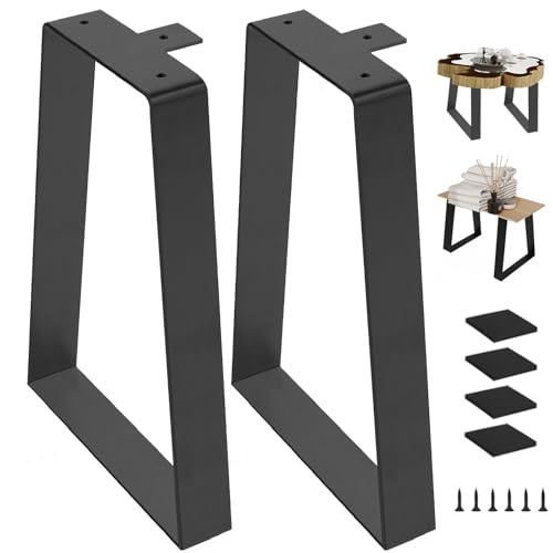 19 '' Trapezoid Metal Table Legs, Heavy Duty Replacement Furniture Feets for DIY Coffee Tables, Modern Desks, Night Stands, Bench, Sofa, Dining Desk Legs Set of 2(Bear Up to 400lb) - size: 19 '' Trapezoid 1