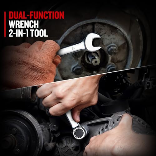 zhax 16mm Metric Combination Wrench, 12 Point Box End, 15 Degree Offset Design, Mirror Polish Finish, Forged CR-V Steel, Hand Tools for Mechanics, Ideal for Auto and Home Repair - size: 16mm