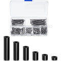 Zonon 150 Pcs Outlet Spacers Electrical Extender Kit Screw Spacers, Black - color: Black