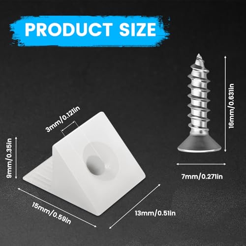 50 Pcs Drawer Angle Bracket Fastener with Screws