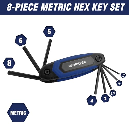 WORKPRO 25-Piece Folding Allen Wrench Set, SAE, Metric, Torx Hex Key Set