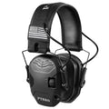 Electronic Shooting Ear Protection w/Gel Pads, 23dB NRR Active Noise Reduction & 3X Amplification Headset for Shooters - color: Black