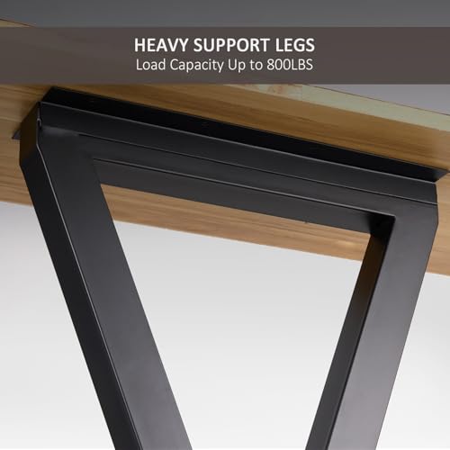 ALLCOS Metal Bar Table Legs, 36 Inch Heavy Duty Dining Table Leg with Adjustment Feet Furniture Legs, Black, Set of 2 - size: 36 Inch