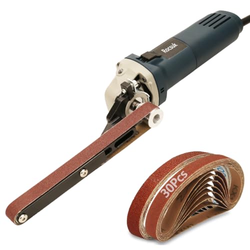 1000W High Power Detail Bandfile Belt Sander with 6 Variable Speed, 3/4"x20.5" Finger Belt Sander for Grinding and Polishing Wood, Paint, Metal Rust Move,welding Spot and DIY.