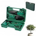 5-Piece Garden Tool Kit with Storage Case, Heavy Duty Gardening Tools Including Shovel, Trowel, Cultivator Rake, Pruners and Spray Bottle for Bonsai, Weeding and Yard Maintenance(Green-5) - color: Green-5