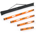 VEVOR Magnetic Level Set, 4-Piece Included 16/24/36/48 in, Aluminum Alloy I-Beam Bubble Leveler with Clear 3 Green Vials & Hanging Hole, Level Tool Ideal for Hanging Pictures, Home Improvement & DIY - size: 16/24/36/48 inch set