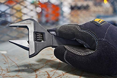 Plumbing Adjustable Wrench, Black Phosphate Finish, 4 Available Size Options 6-inch, 8-inch, 10-inch, 12-inch - T08002 - size: 8-Inch