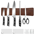 HOSHANHO Knife Magnetic Strip, Acacia Wood Powerful Magnetic Knife Holder - size: 10"
