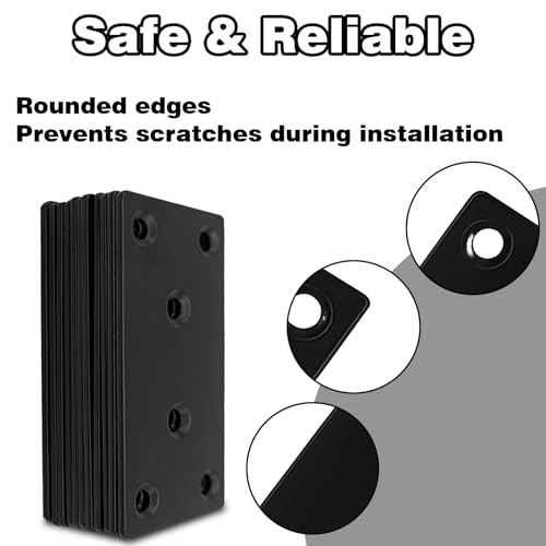 35‑Pack Flat Metal Brackets, 2.36" 304 Stainless Steel Brackets - size: 35PCS-2.36'' Flat Plates