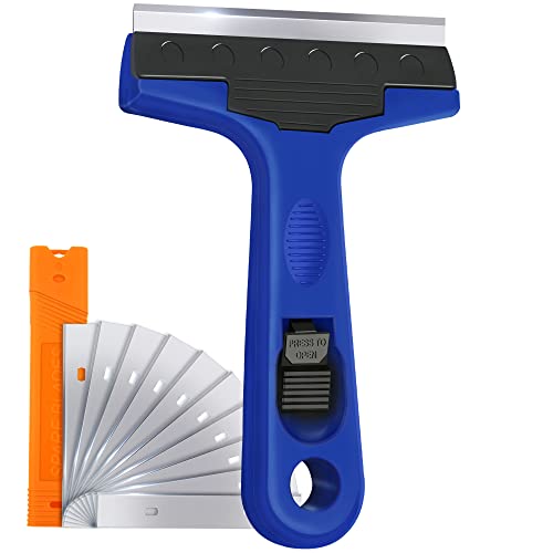 4" Razor Blade Scraper Tool with 10PCS Blades for Cleaning