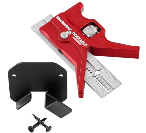 Woodpeckers inDexable Square System, 4 Inch Center Finder, Feature Packed Compact Woodworking Square - color: Mini, style: Center Finder