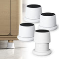 Adjustable Furniture Bed Risers 1.6-2.6 inch Durable Anti Slip-White 4 Pcs - color: White - 4 Pcs