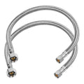 20" Faucet Supply Line, 3/8 inch Comp x 1/2 inch FIP Faucet Connector, Braided Stainless Steel Faucet Hose for Bathroom Sink and Kitchen, Leak-Resistant cUPC Certified Water Supply Line, 2 Pack - size: 20inch