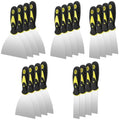 20PCS Putty Knife Set 1, 2, 3, 4, 5 Inch, Stainless Steel Spackle Knives, Metal Knife Scrapers with Non Slip Handles for Drywall Finishing, Plaster Scraping, Decals, and Wallpaper - size: 1/2/3/4/5 Inch