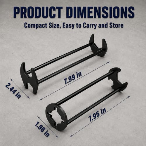2-Piece Basin Wrench and Faucet Wrench Set, Multifunctional Sink Installation Tools with 4 Head Shapes for Tight Spaces, Under-Sink Mounting Nuts, Kitchen & Bathroom