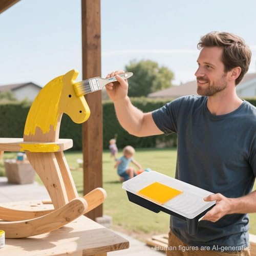KATA Cabinet Painting Kit with 36PC Painter Pyramids, 5PC Brushes and Tray - color: Painting Tool Kit