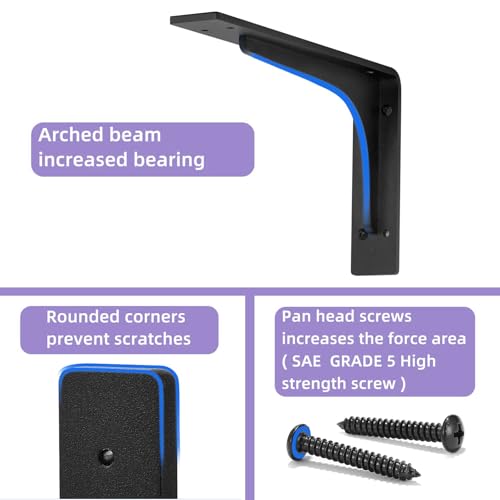 16 inch x 9.5 inch Shelf Support Bracket Heavy Duty, L Shelf Brackets ,max Load 300lbs, , Metal Brackets for Shelves, Counter Bracket ,Corner Brace,Pack of 4. - size: 16" x 9.5" (Supporting Bar)