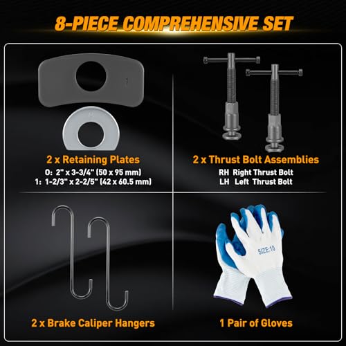 GOOACC 22pc Disc Brake Caliper Compression Tool Set w Hangers Gloves Black - color: 22pc Brake Caliper+Gloves+Hangers Black