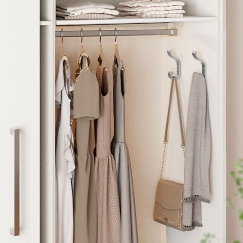 Coat Hooks Wall Mount,Heavy Duty Wall Hooks for Backpack,Towel,Silver 4 Pcs - color: Silver, size: 4 Pack