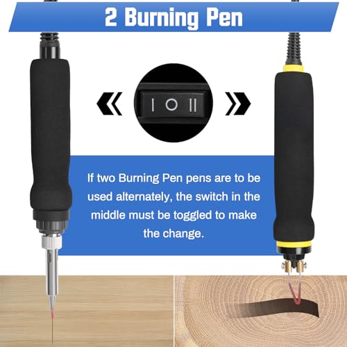 2 IN 1 Wood Burning Kit 100W with 2 Wood Burning Pens & 165 Pcs Pyrography - color: 165 PCS 2-IN-1 Wood Burning Tools