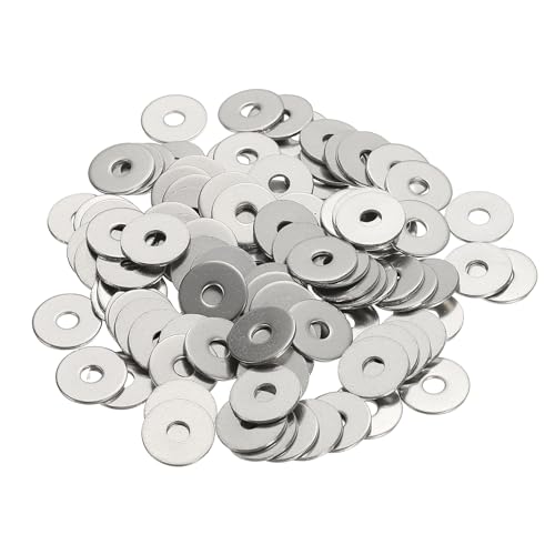 Flat Washers, 304 Stainless Steel Hardware Assorted Washer, 15 x 4 x 1 mm Fit for Bolts Screws Industrial Use (300 Pack, Silver) - size: 15 x 4 x 1 mm