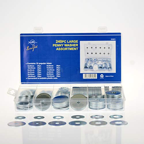 Swordfish 31811-240pc Large Penny/Fender Washer Assortment
