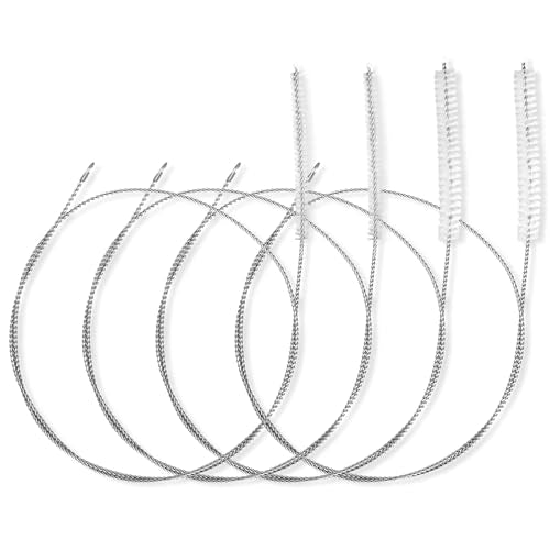 Ymapinc 4pcs 39.4 Inches Straw Cleaner Brush Extra Long, Extra Long Pipe Cleaners for Cleaning Straw, Tube, Pipe, Hose, Refrigerator Drain, Laboratory Catheter Brush, White - style: 1/2-inch and 1/4-inch