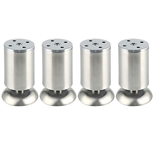 Alise Brushed Sofa Legs Cabinet Legs Table Furniture Legs,Pack of 4 - color: Brushed Nickel