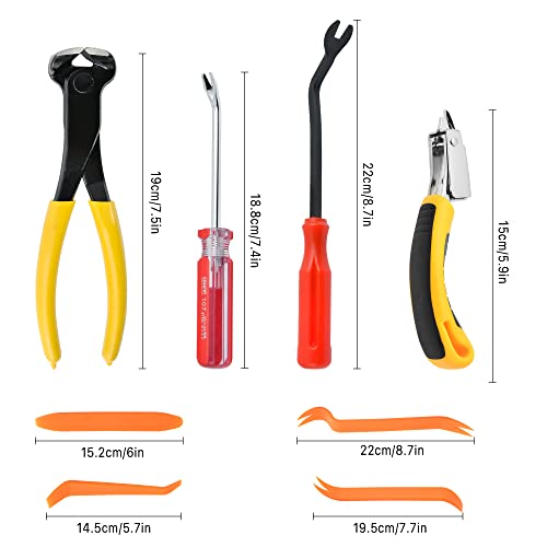 8 Pcs Upholstery and Construction Staple Remover, Tack and Nail Puller for Easily Removing All Kinds Staples, Carpet Remover for Furniture Floor Photo Frame Carton