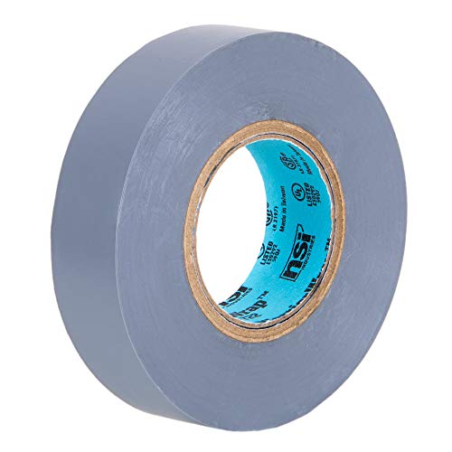 NSi Industries WarriorWrap Select 3/4 in. x 60 ft. 7 mil Vinyl Electrical Tape, Gray (WW-722-GY) - size: 3/4 in. x 60 ft. x 7 mil